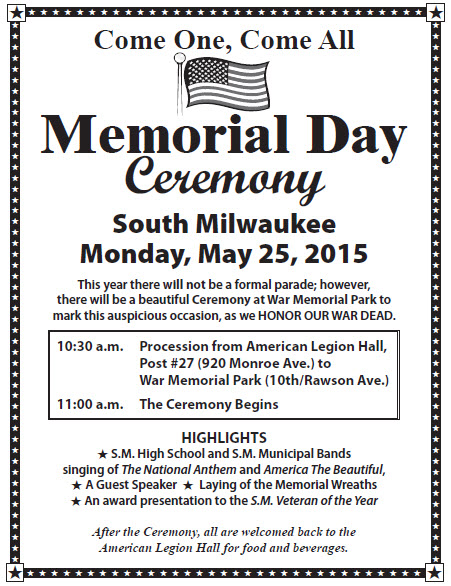 Memorial Day flyer