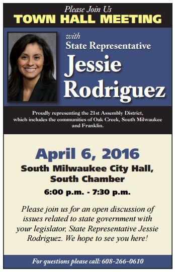 Rodriguez Town Hall flyer