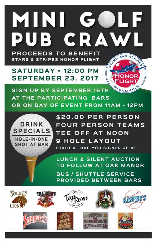 Mini Golf Pub Crawl Poster 11x17