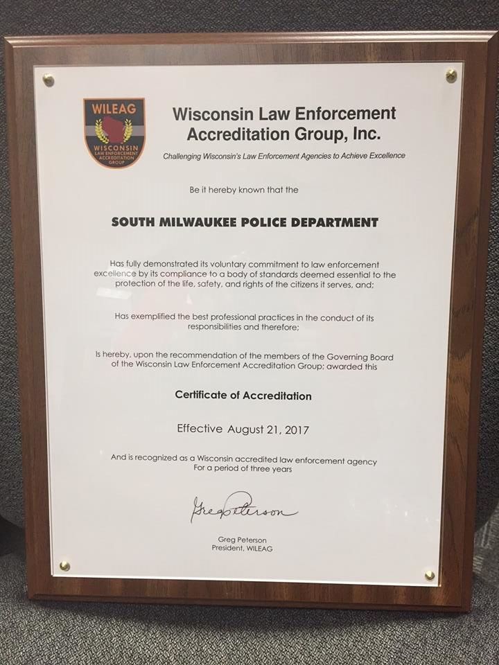 Setting a Standard for Success: SMPD Earns State Accreditation | South ...