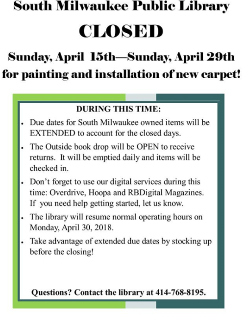 South Milwaukee Library closure