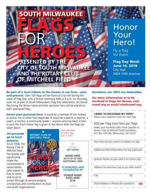 Flags for Heroes South Milwaukee